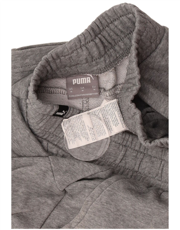 Pantaloncini sportivi da uomo Puma in cotone screziato grigio medio