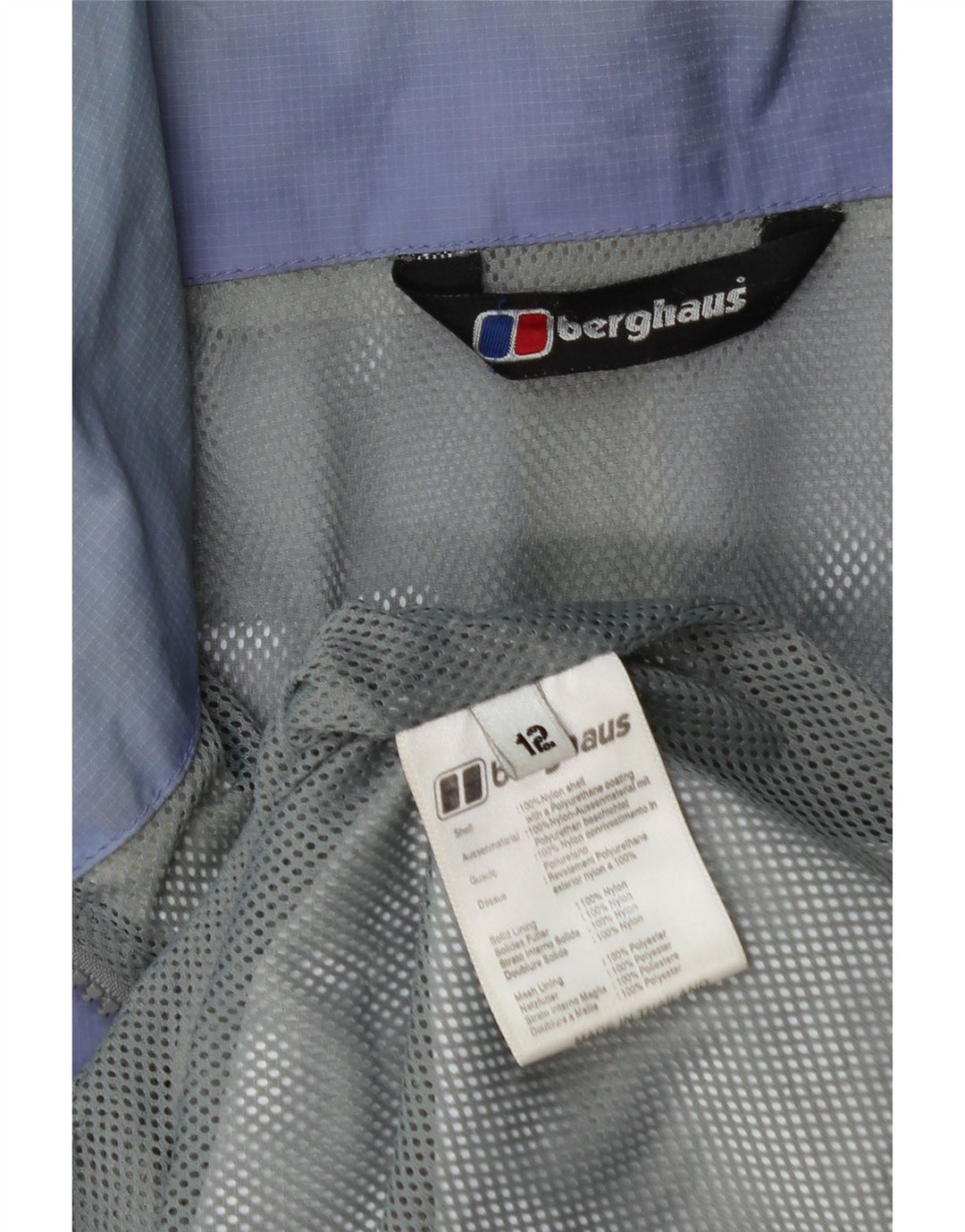 Giacca antipioggia oversize con cappuccio da donna Berghaus UK 12 nylon viola medio