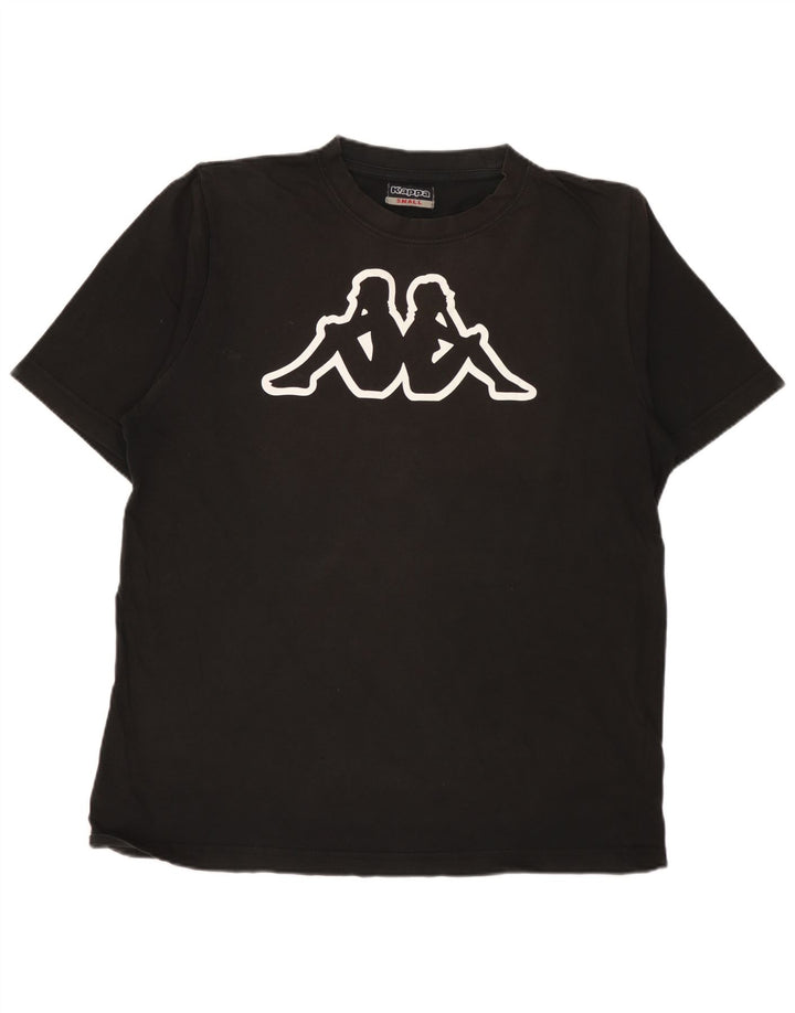T-shirt grafica da uomo KAPPA Top piccola in cotone nero