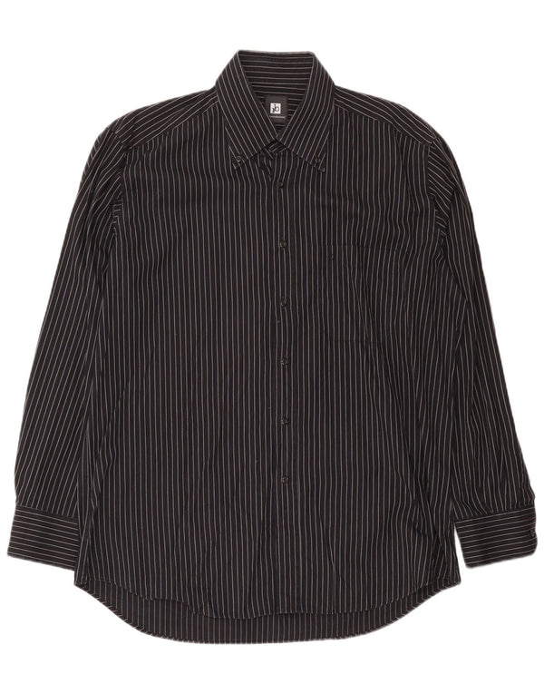 Camicia da uomo Roccobarocco taglia 17 43 XL cotone a righe nere