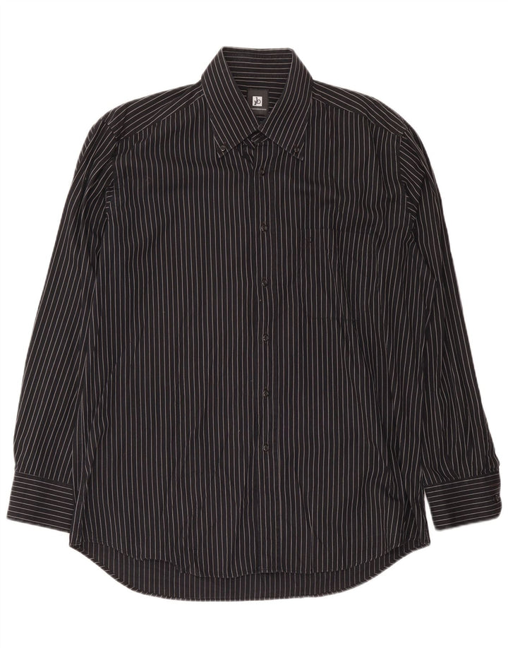 Camicia da uomo Roccobarocco taglia 17 43 XL cotone a righe nere