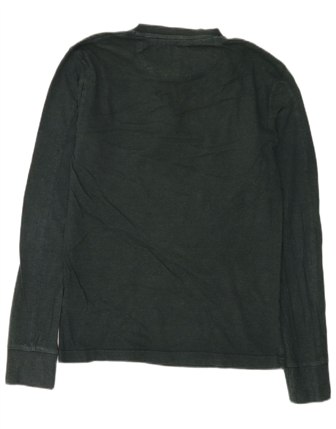 Top da uomo a maniche lunghe Superdry in cotone verde medio