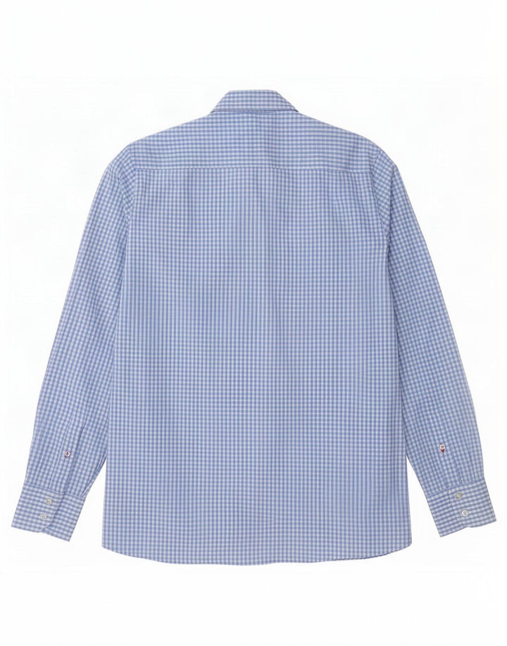 Camicia da uomo Tommy Hilfiger piccola in cotone a quadretti blu