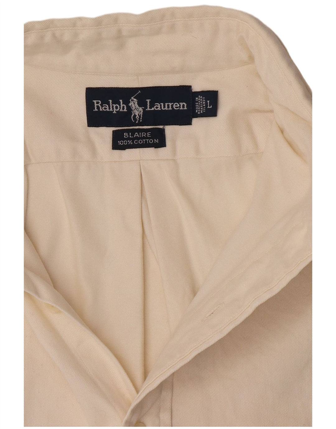 Ralph Lauren Camicia Blaire da uomo grande in cotone bianco sporco