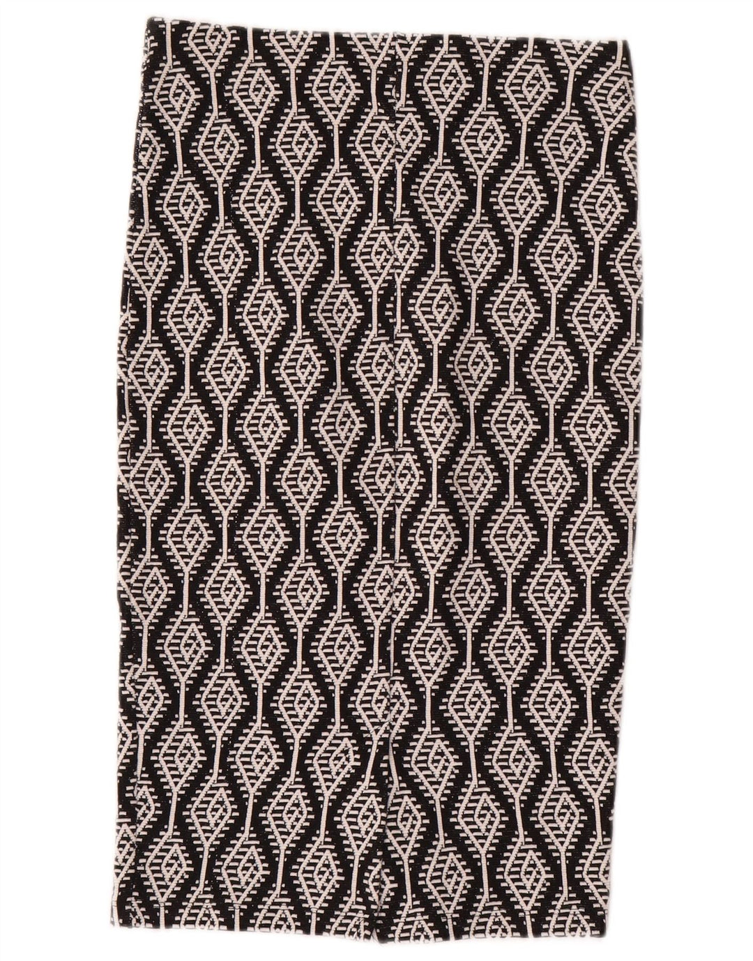 Gonna dritta da donna Zara piccola W26 cotone ikat nero