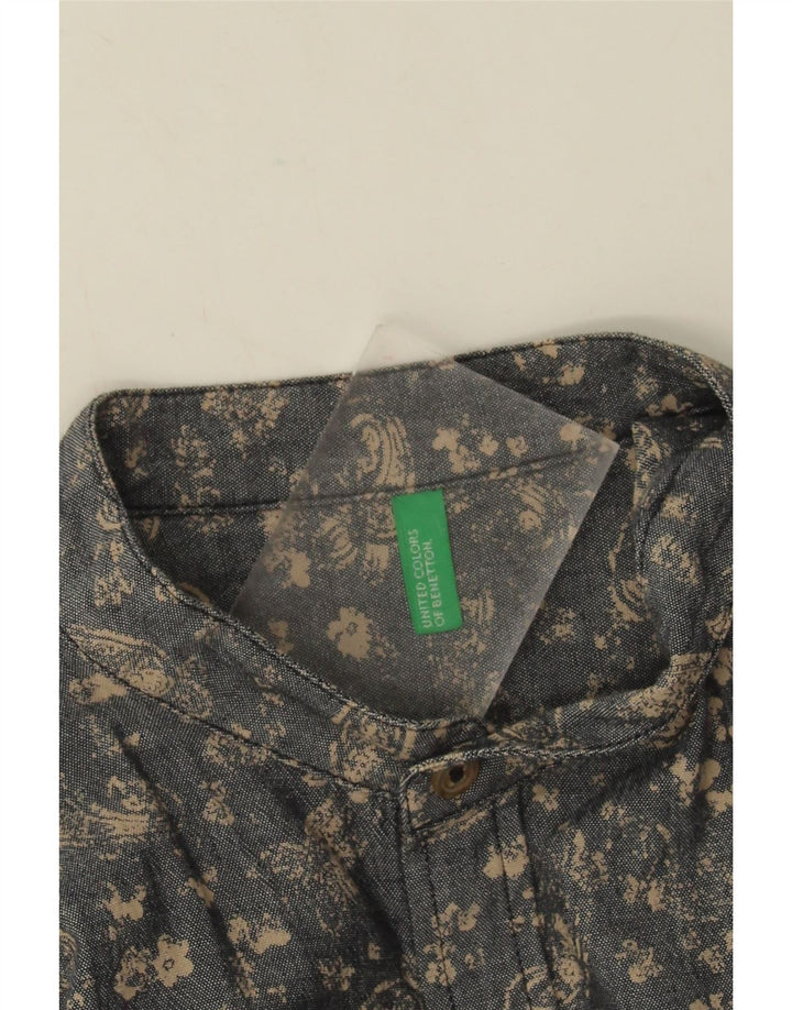 Camicia Benetton Uomo Grigio Medio Paisley
