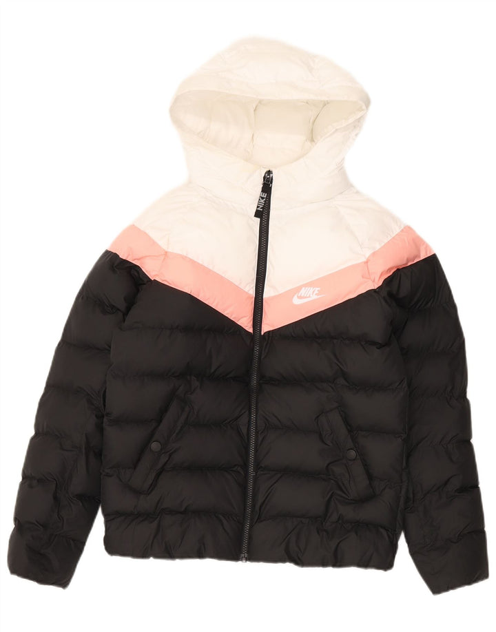 Giacca imbottita con cappuccio Nike Bambina 10-11 anni Medium Black Colourblock