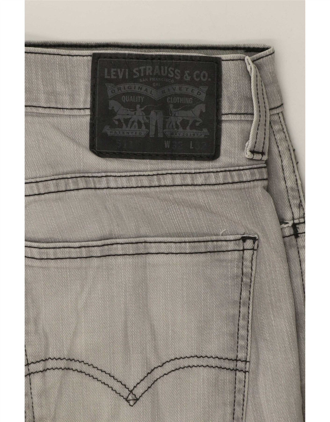 Levi's Uomo 511 Slim Jeans W32 L32 Cotone Grigio