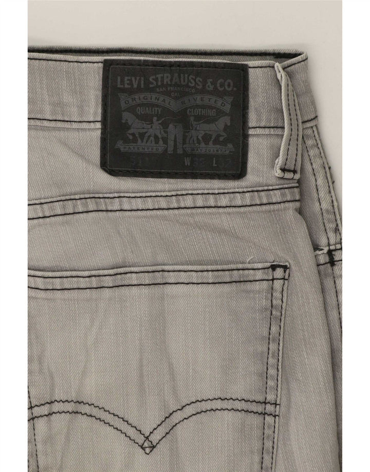 Levi's Uomo 511 Slim Jeans W32 L32 Cotone Grigio