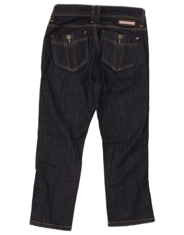 Jeans dritti Buckingham da donna Burberry W26 L22 cotone blu navy