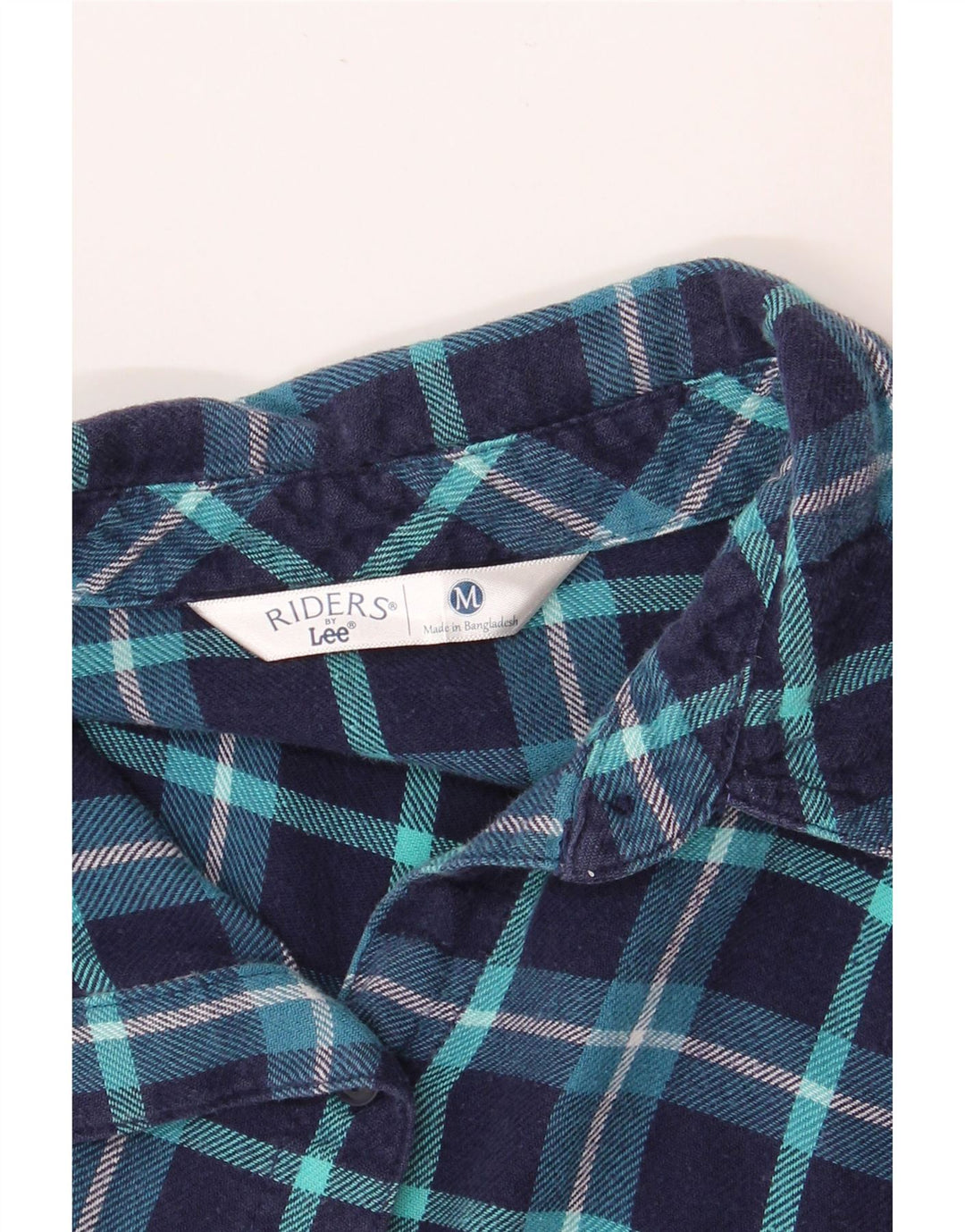 Camicia in flanella da donna LEE Riders UK 14 scozzese medio blu navy