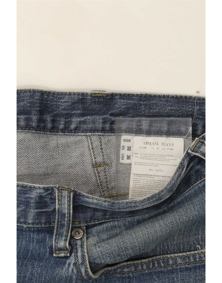 Jeans dritti da uomo Armani W36 L30 in cotone blu