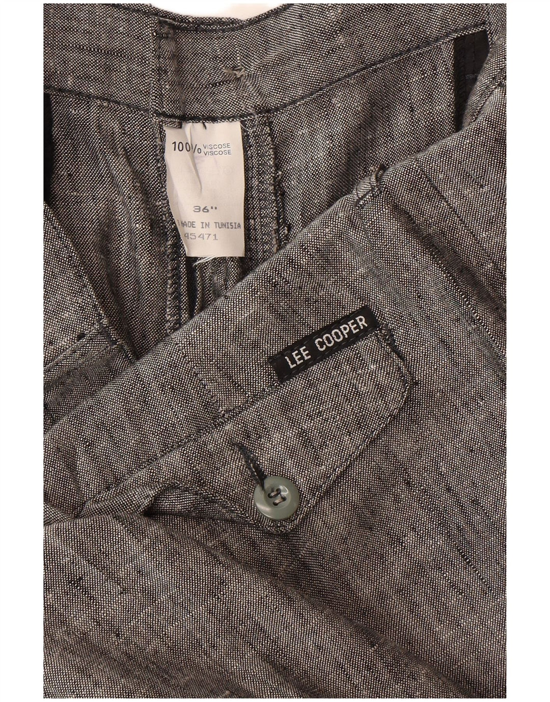 Pantaloni chino affusolati Lee Cooper da uomo W36 L33 viscosa grigia