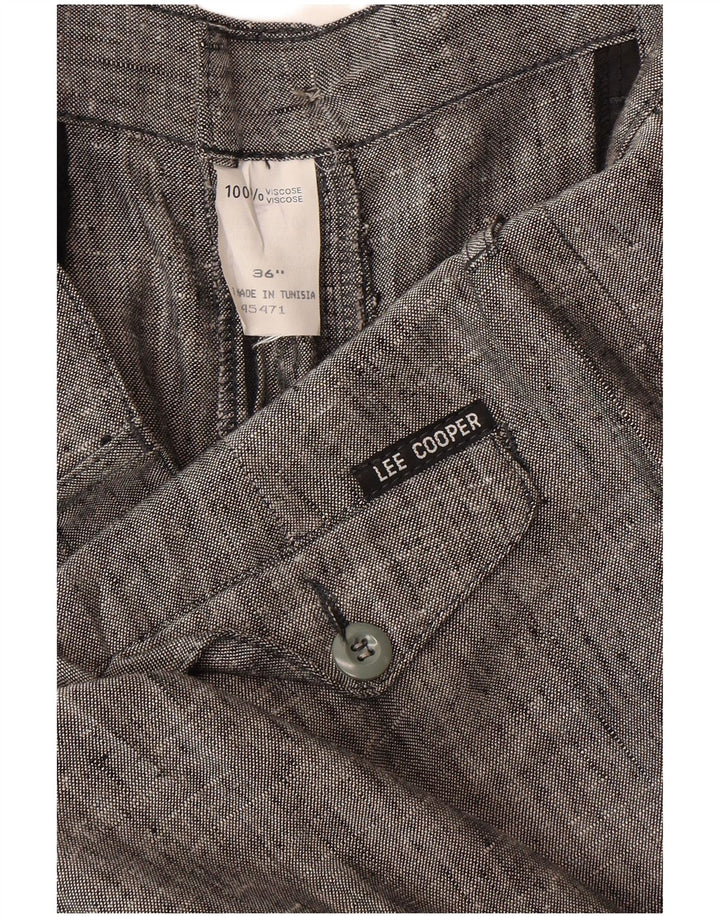 Pantaloni chino affusolati Lee Cooper da uomo W36 L33 viscosa grigia