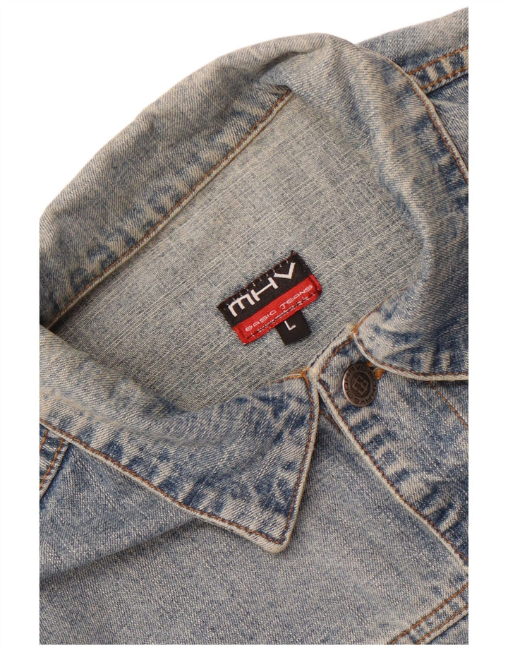 Giacca di jeans vintage da donna UK 16 grande blu