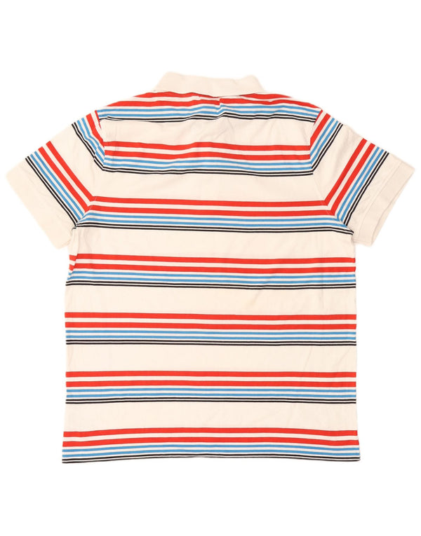 Polo da uomo Animal Large in cotone a righe multicolori