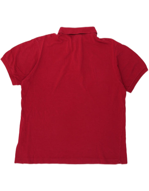 Polo da uomo Lacoste taglia 6 XL in cotone bordeaux