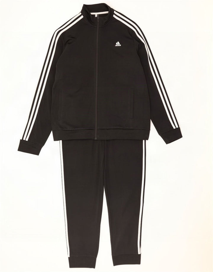 Tuta intera da uomo Adidas Large nera in poliestere