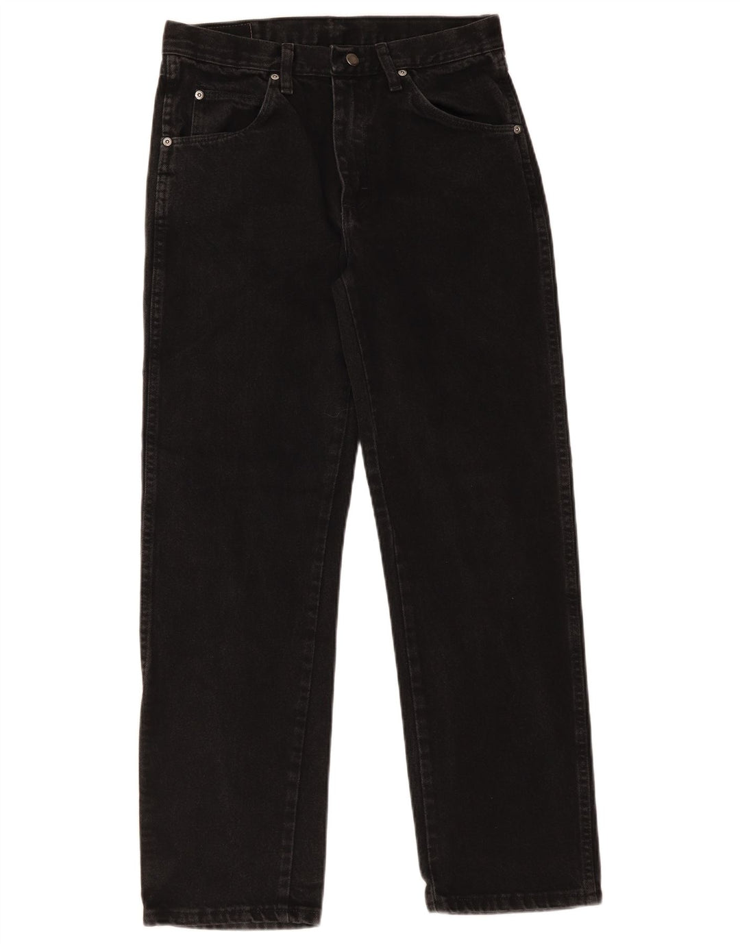 Jeans dritti da uomo Wrangler vestibilità regolare W30 L30 cotone nero