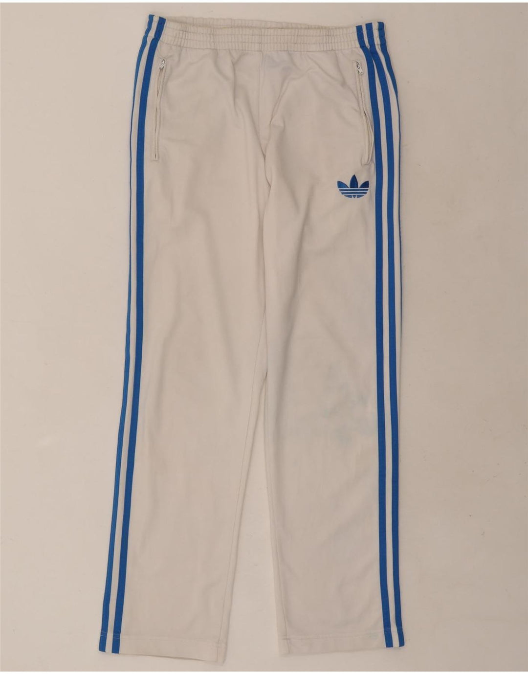 Pantaloni da tuta da uomo Adidas Small bianchi in poliestere