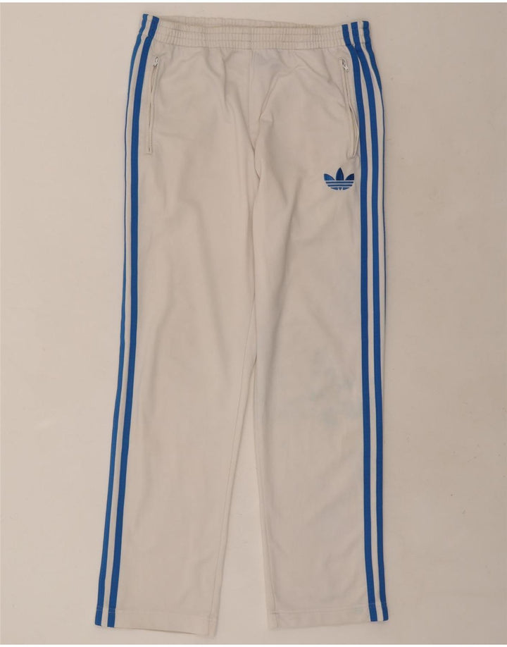Pantaloni da tuta da uomo Adidas Small bianchi in poliestere