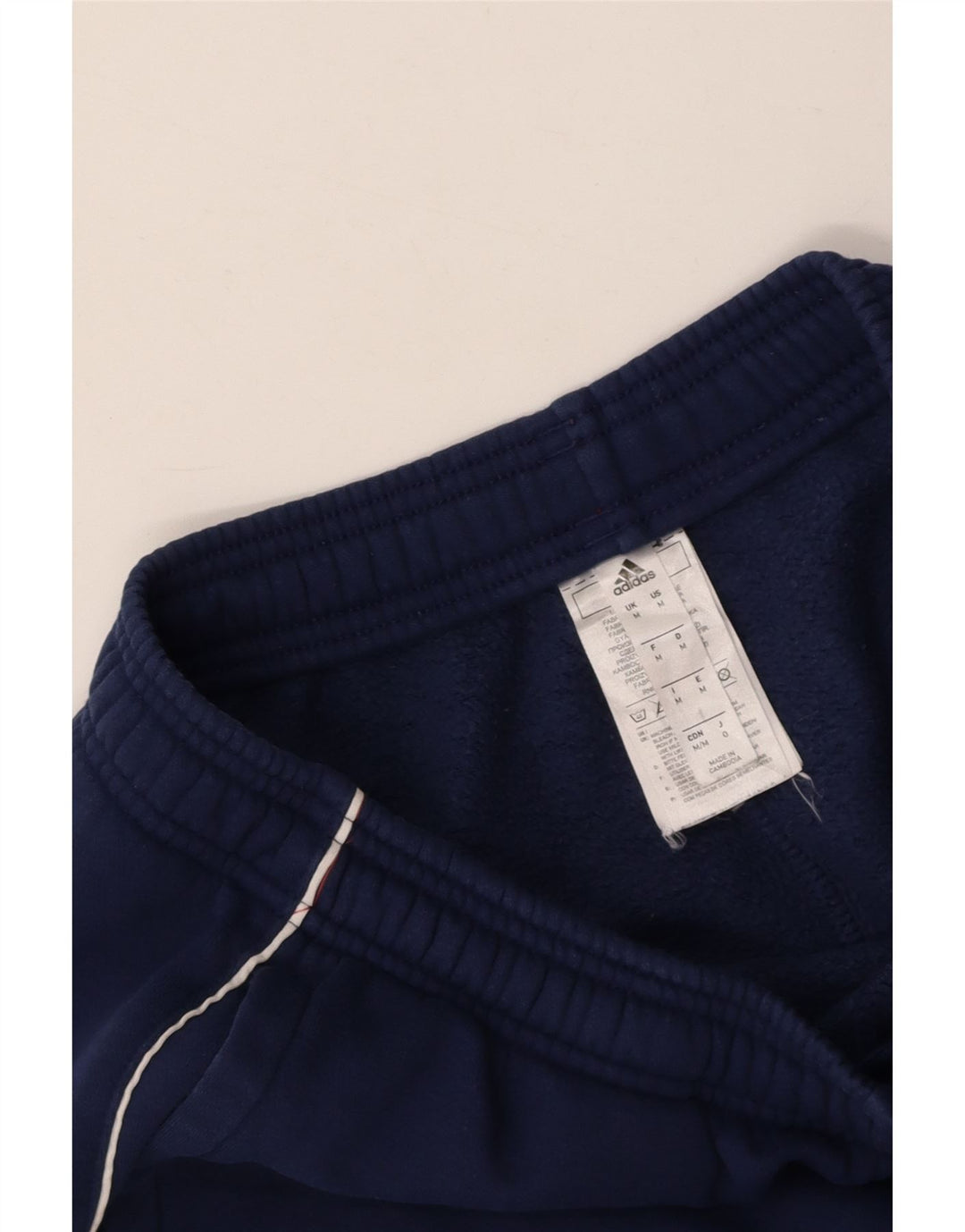 ADIDAS Mens Tracksuit Trousers Joggers Medium Navy Blue Cotton
