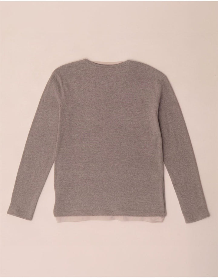 Top Zara da uomo a maniche lunghe piccolo grigio color block