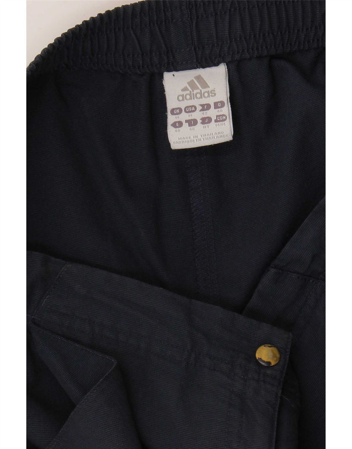 Pantaloncini Bermuda da donna Adidas UK 14 Medium W32 Blu Navy Poliestere