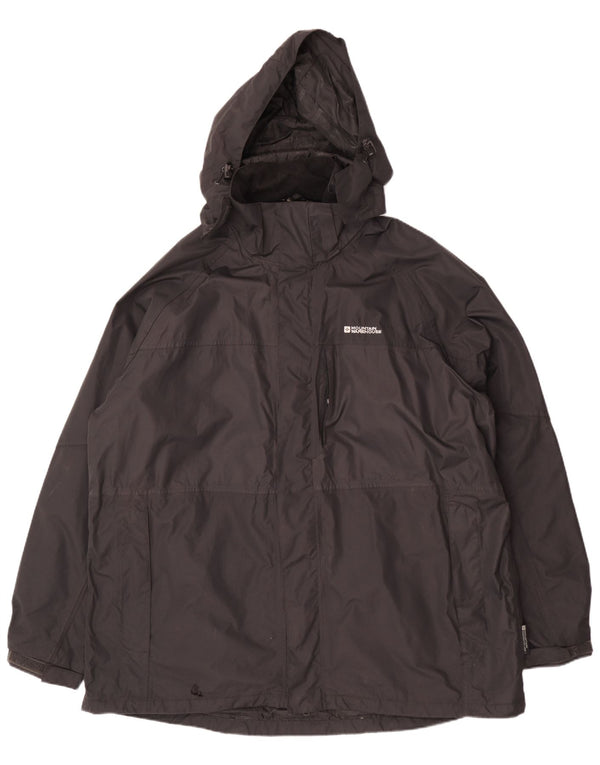 Giacca antipioggia da uomo con cappuccio Mountain Warehouse UK 46 3XL Nylon nero