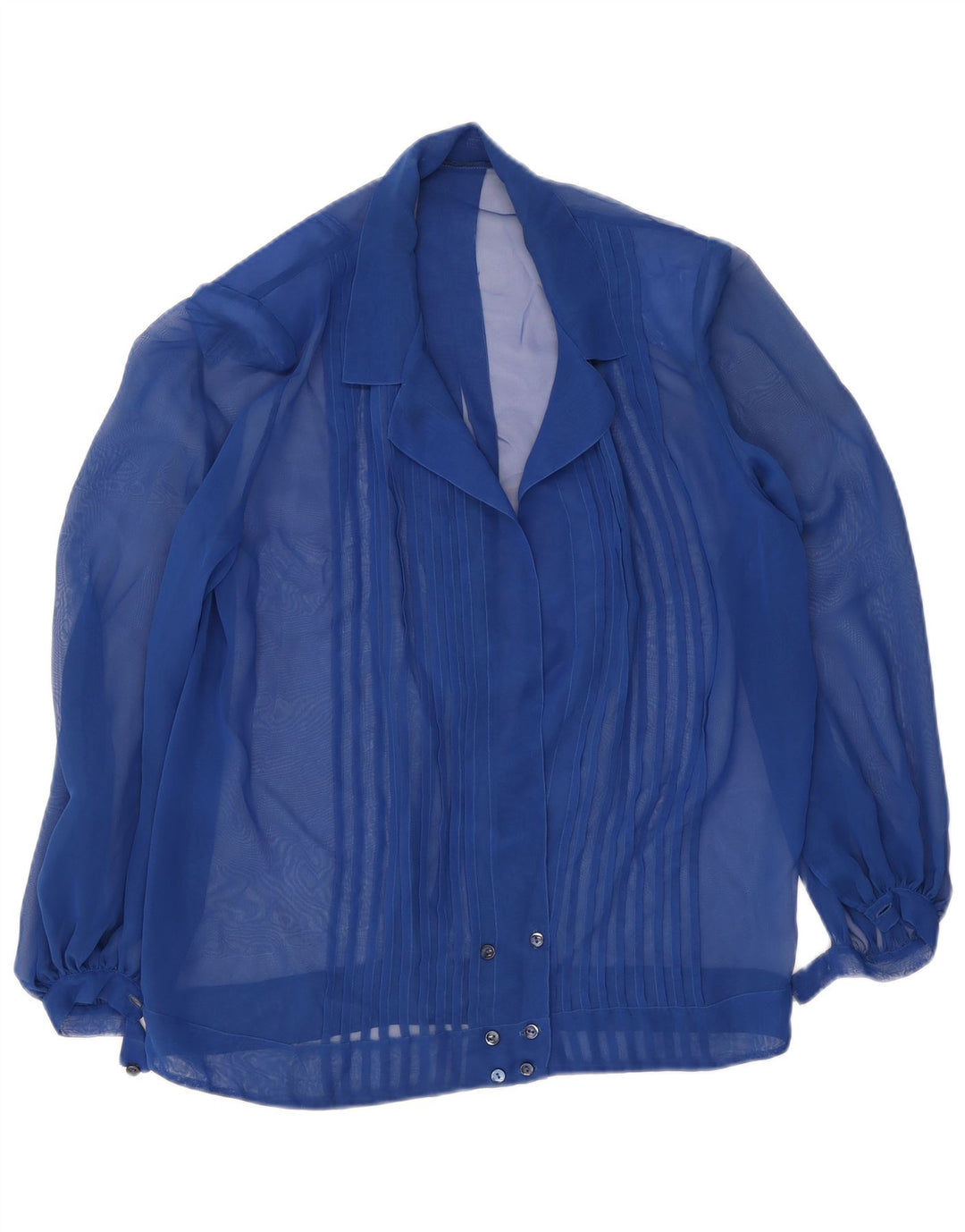 Camicetta camicia vintage da donna UK 18 XL Blu