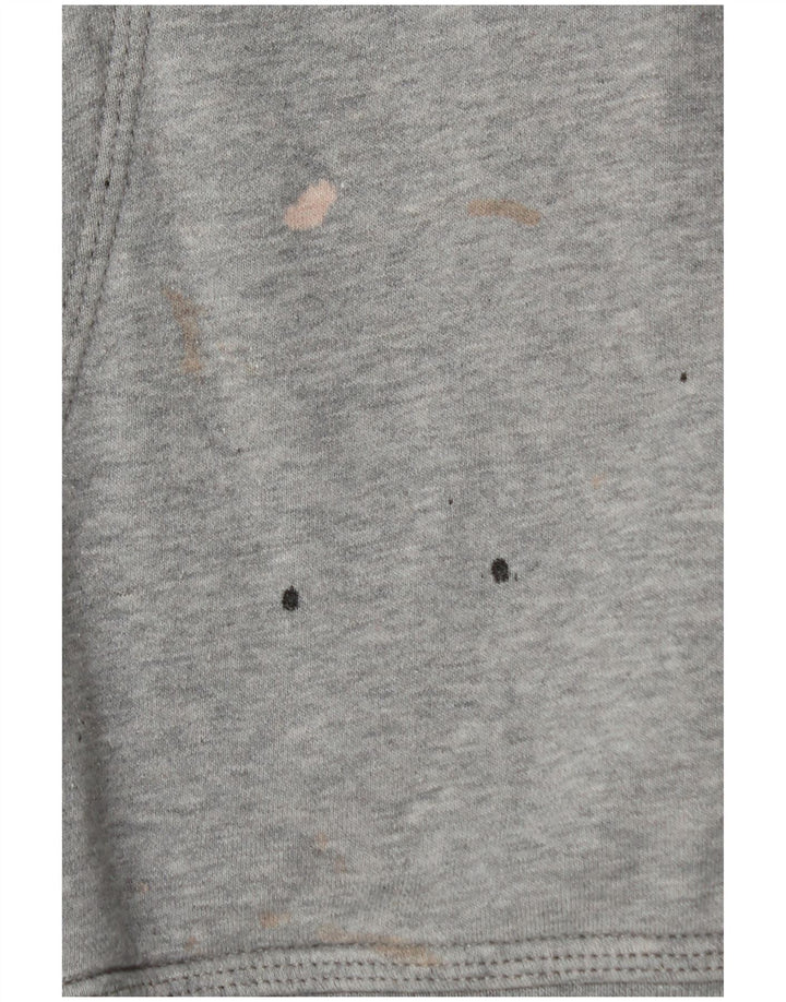 Felpa con cappuccio da uomo Nike in cotone mélange grigio medio
