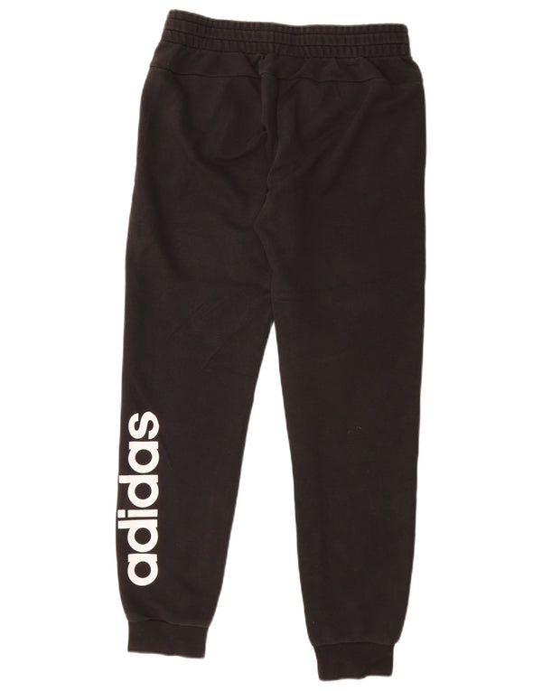 Pantaloni da tuta con grafica Adidas da donna Joggers UK 8/10 Small Cotone nero