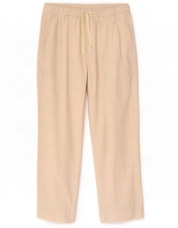 Pantaloni corti da donna Zara a gamba larga piccoli W26 L24 cotone beige