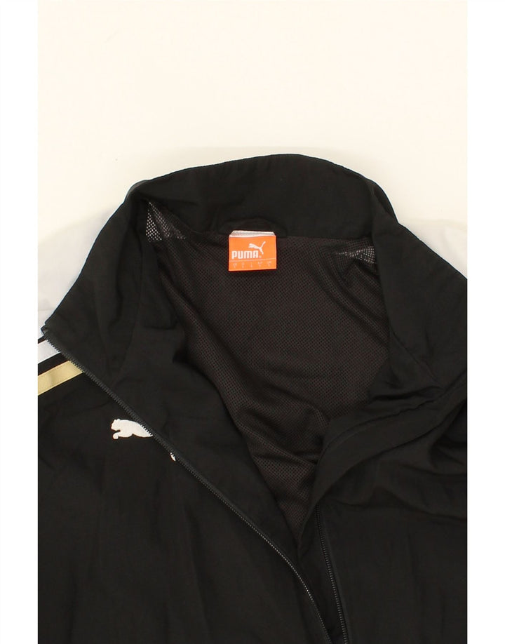 PUMA Mens Graphic Tracksuit Top Jacket Large Black Colourblock Polyester Vintage Puma and Second-Hand Puma from Messina Hembry 