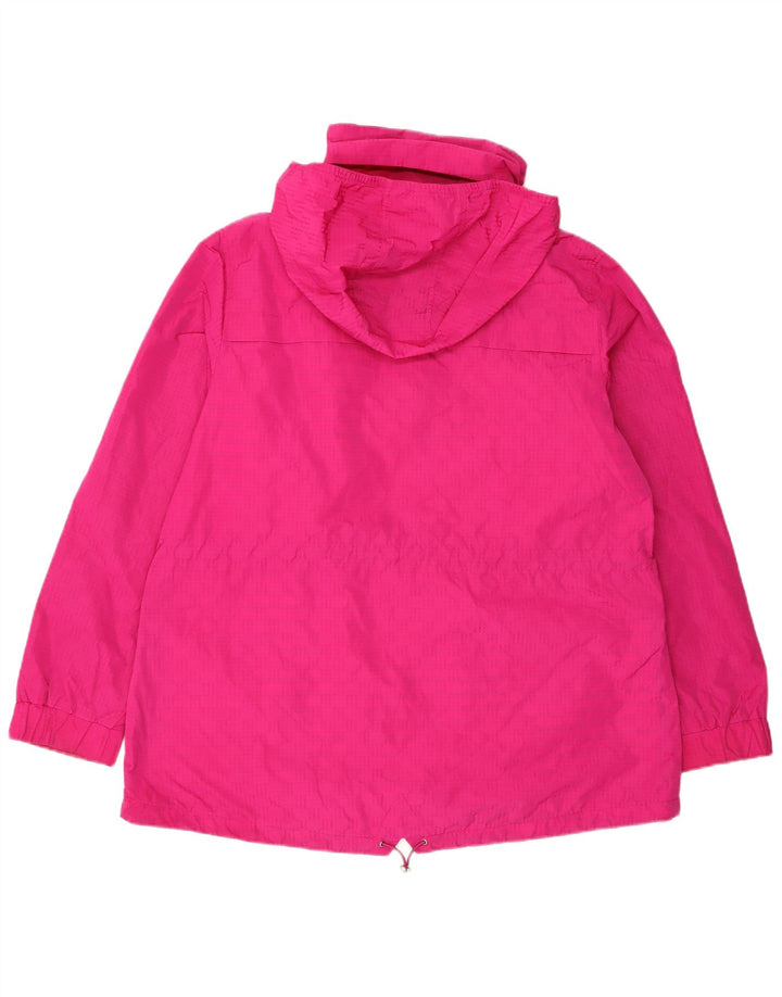 Giacca antipioggia con cappuccio da donna Marks & Spencer UK 18 XL poliestere rosa