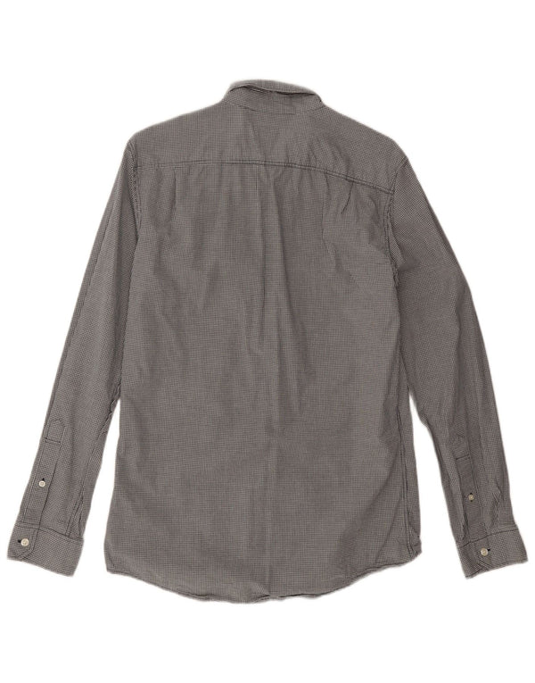 Camicia da uomo Classic Fit Jack Wills piccola in cotone a quadretti nero