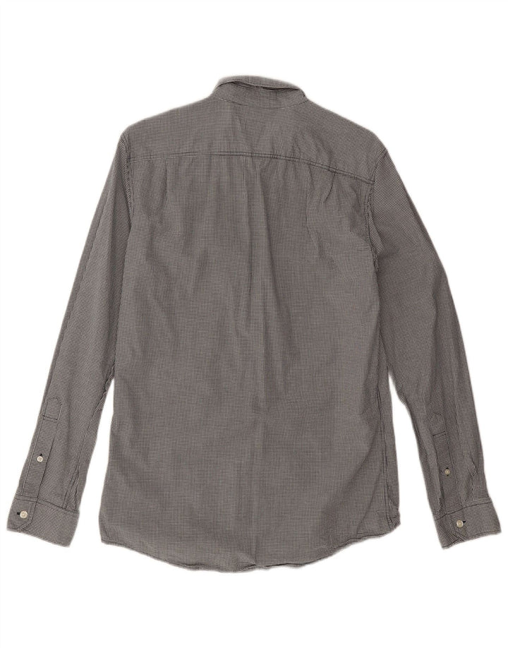 Camicia da uomo Classic Fit Jack Wills piccola in cotone a quadretti nero