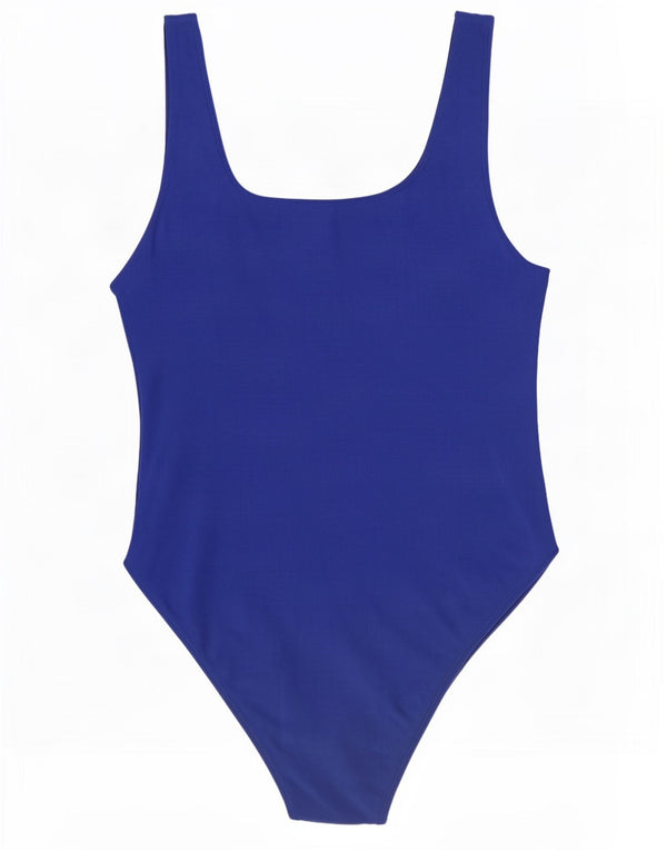 Zara Womens Trafaluc Sleeveless Bodysuit UK 14 Large Blue Polyester