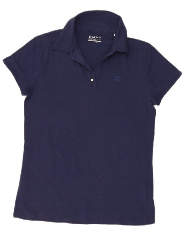 Polo da donna Lotto UK 14 Large in cotone blu navy