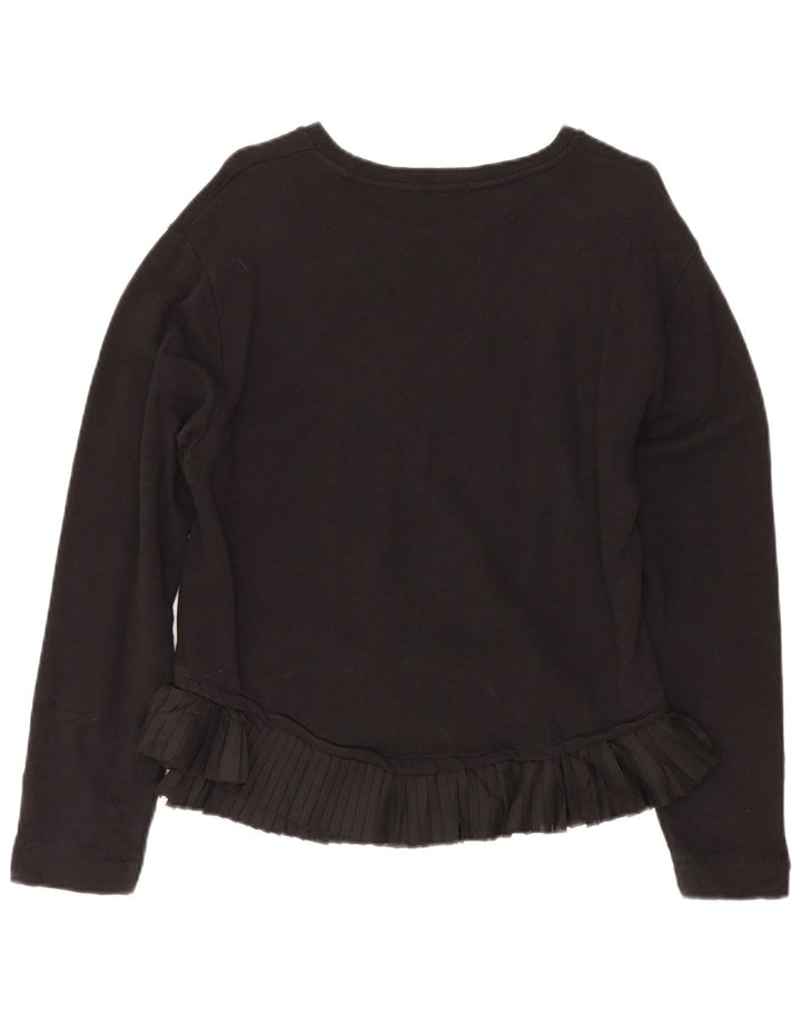 Felpa da donna J. CREW maglione UK 14 cotone nero medio
