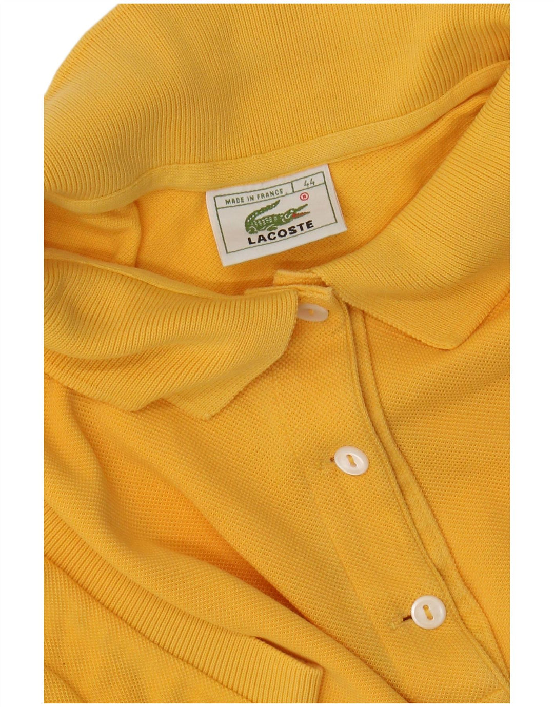 Polo da donna LACOSTE taglia 44 grande in cotone giallo