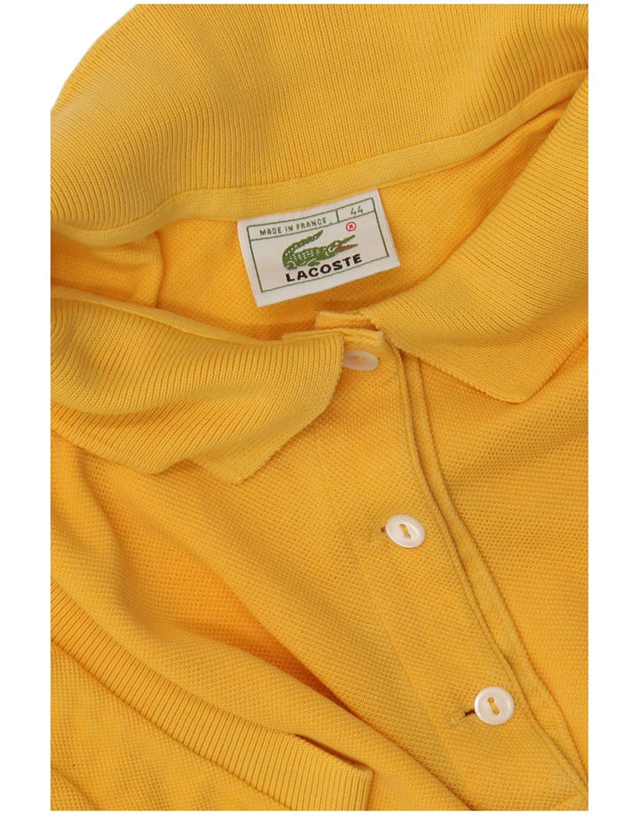 Polo da donna LACOSTE taglia 44 grande in cotone giallo