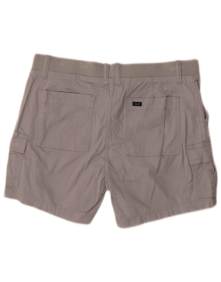 Pantaloncini cargo Lee da donna a vita media con vestibilità regolare US 12 Large W34 Grigi