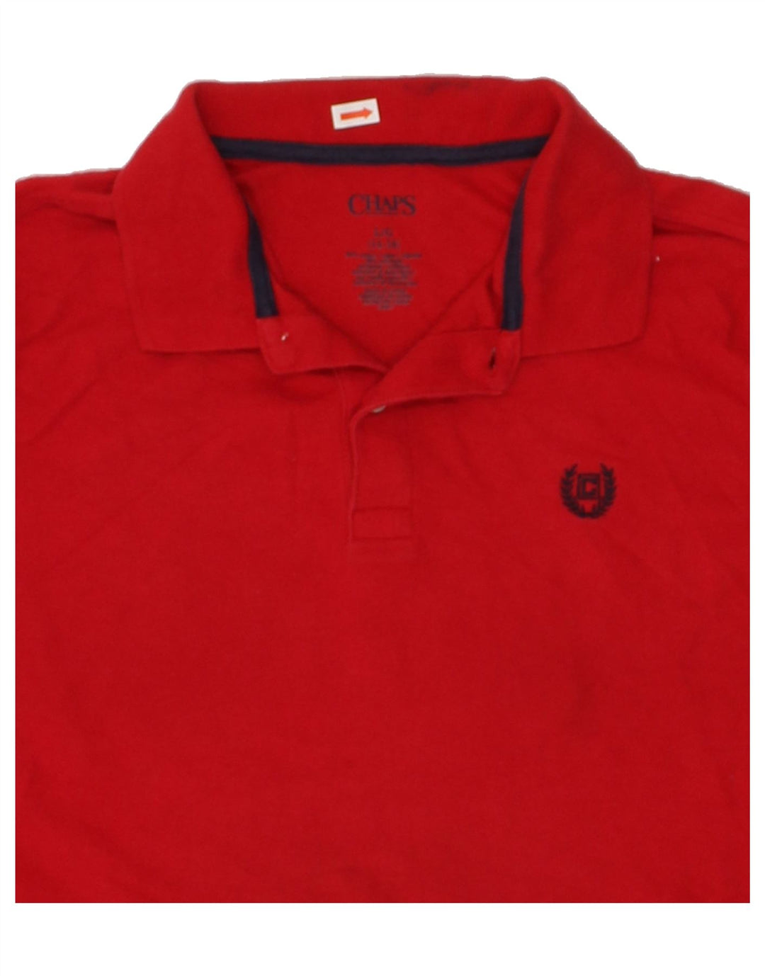 CHAPS Boys Polo Shirt 14-15 Years Large Red Cotton | Vintage Chaps | Thrift | Second-Hand Chaps | Used Clothing | Messina Hembry 