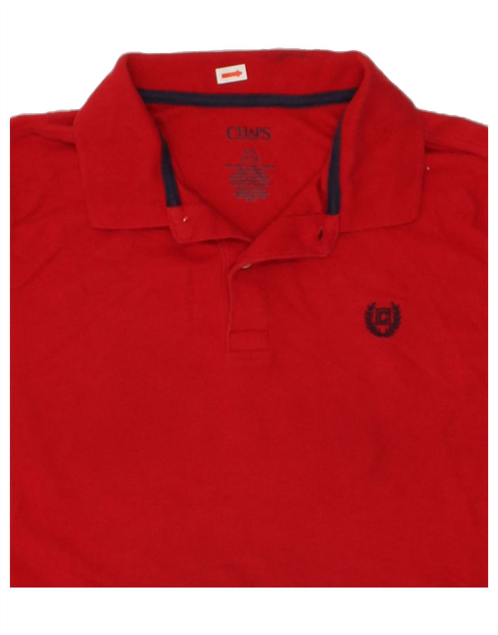 CHAPS Boys Polo Shirt 14-15 Years Large Red Cotton | Vintage Chaps | Thrift | Second-Hand Chaps | Used Clothing | Messina Hembry 