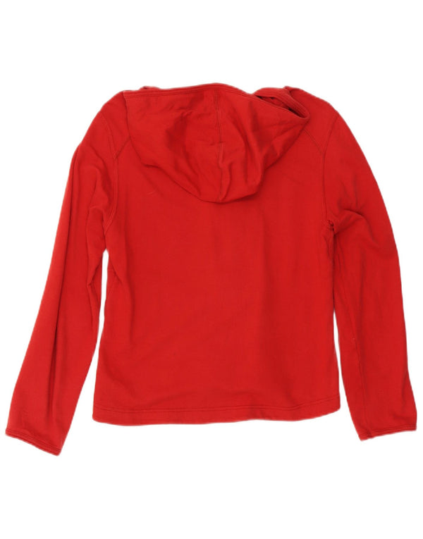 Maglione con cappuccio e zip da donna Lotto UK 10 piccolo cotone rosso