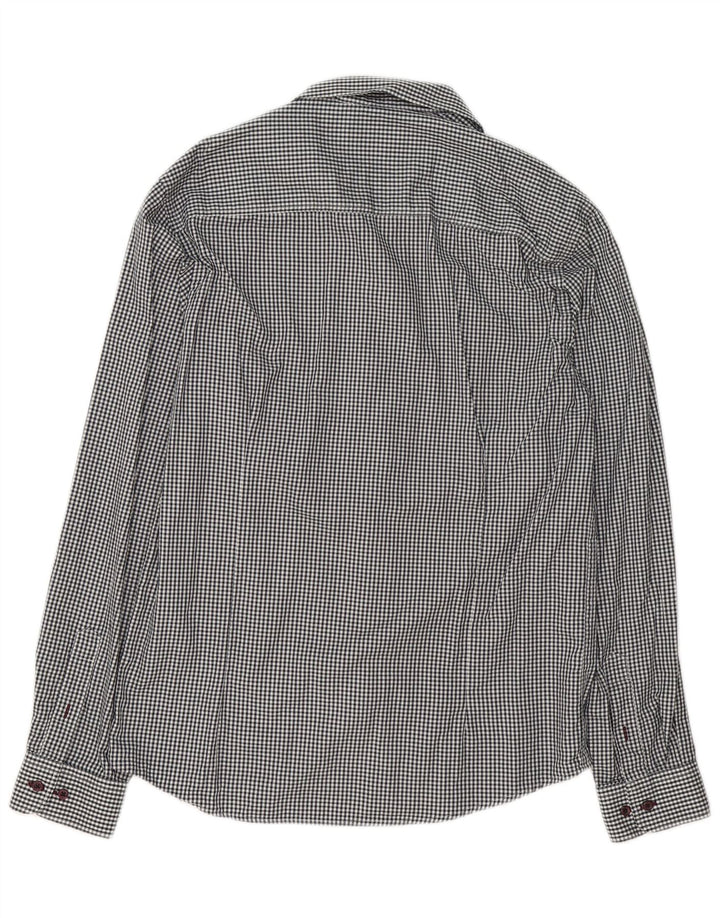 Camicia da uomo Jack & Jones grande in cotone a quadretti bianchi