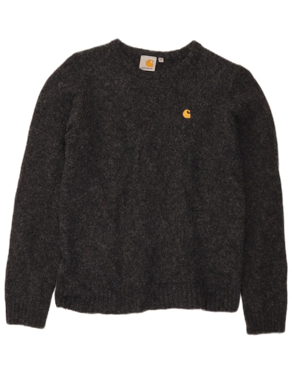 Maglione girocollo per ragazzi Carhartt 7-8 anni in lana grigio medio