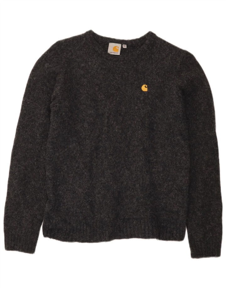 Maglione girocollo per ragazzi Carhartt 7-8 anni in lana grigio medio