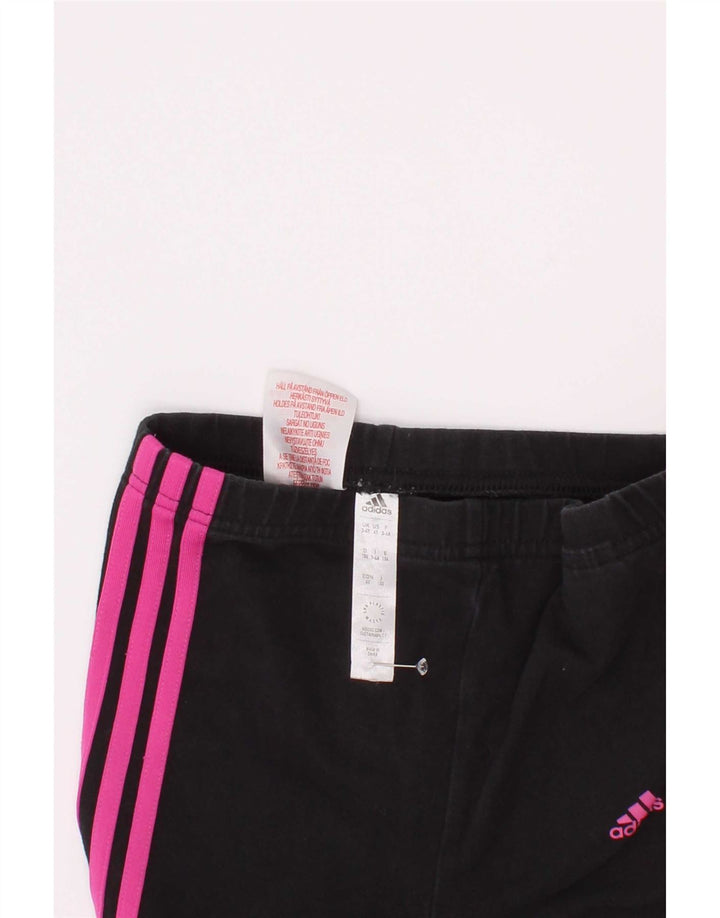 Leggings Adidas Bambina 3-4 Anni Cotone Nero
